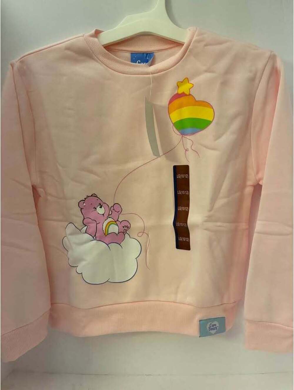 Care Bears Pink Sweatshirt Size Large 10/12